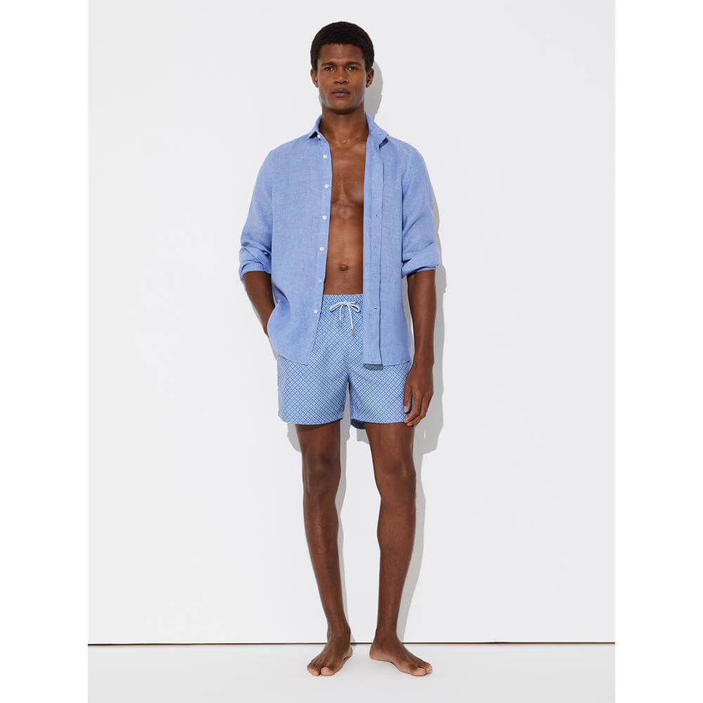 REISS Orient Geometric-Print Swim Short